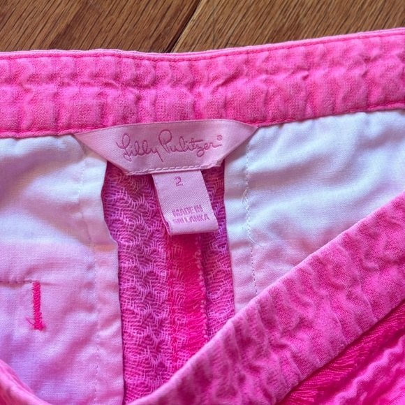 • 5 for 20• Lily Pulitzer Pink Ribbed Low Rise Shorts Women’s Size 2 - Picture 3 of 4